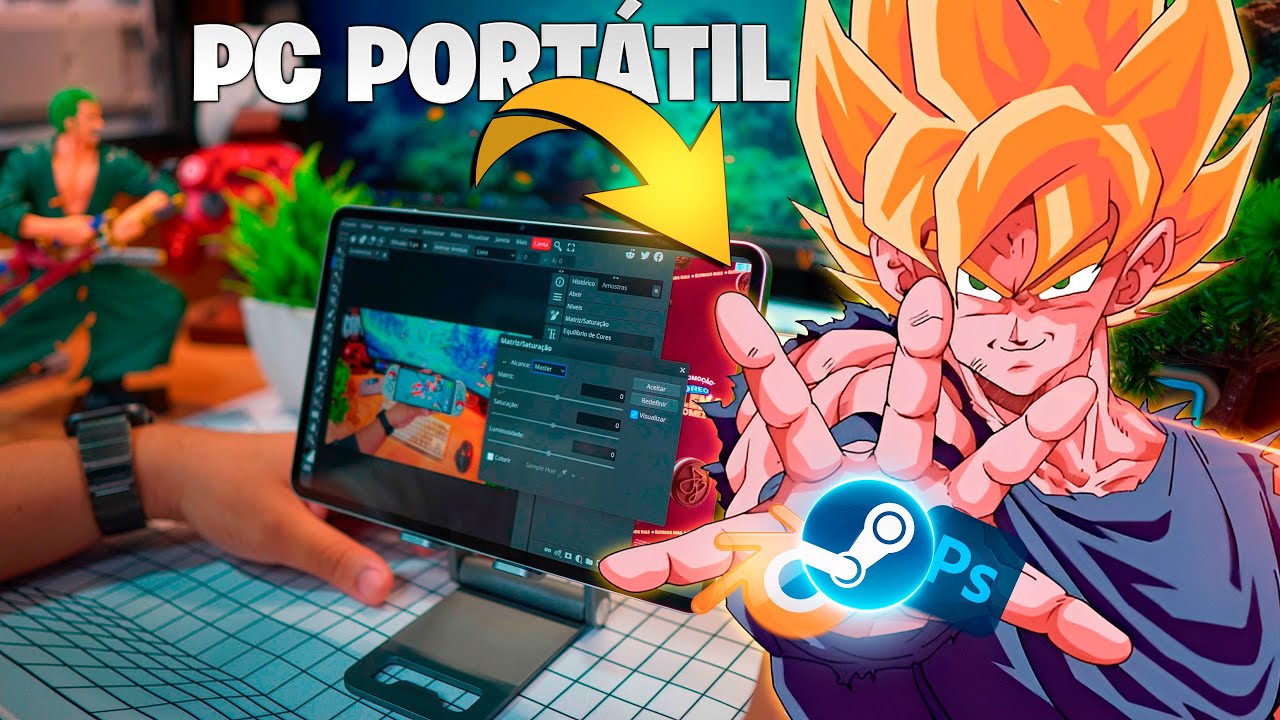 1 DIA USANDO um TABLET ANDROID como PC no BLENDER, PHOTOSHOP e MAIS!! -  REDMAGIC ASTRA