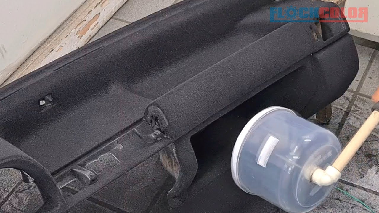 Máquina de flocagem para aveludar painel de carro (restauração estilo Alcântara)