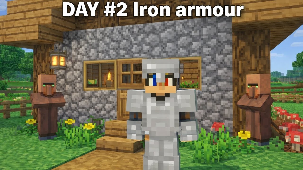 Making iron armour in my World | Minecraft series EP.2