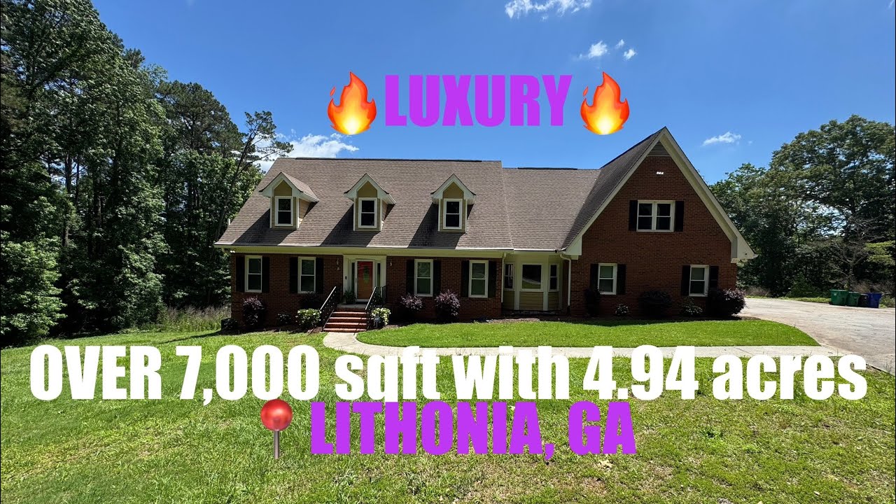 🔥 LUXURY ALERT! Must-See Pool Home in Lithonia, GA | 4+ Acres with Private Lake 🏡💎