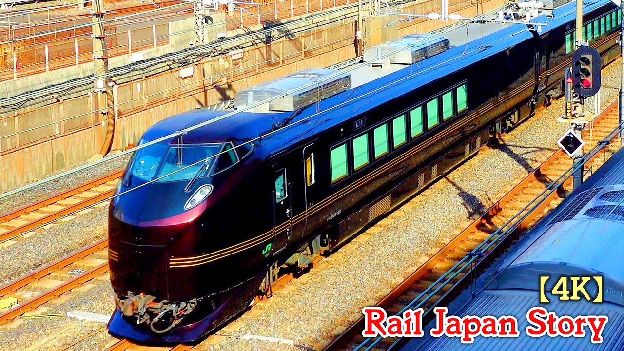 E655 Series NAGOMI, High Grade Train for Imperial Family, passing Nippori Station | Train Japan