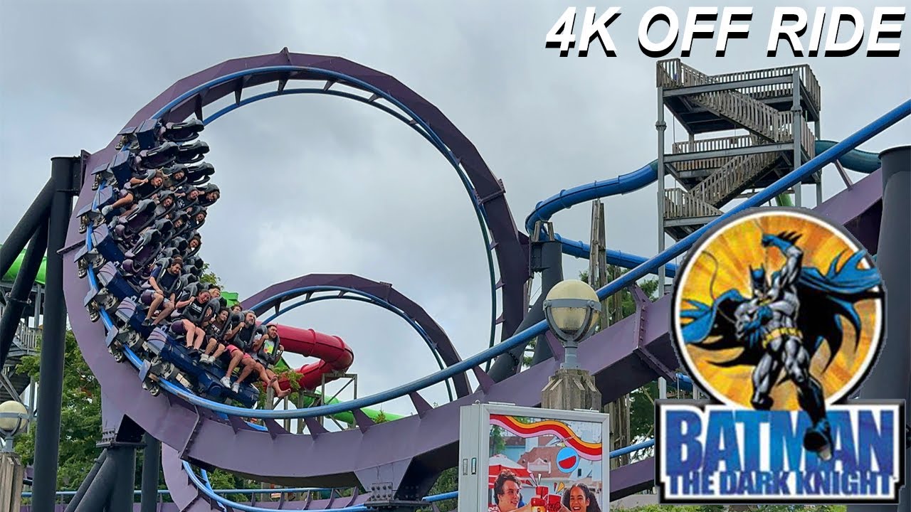 Batman: The Dark Knight (4K OFF Ride POV)- Six Flags New England, Agawam, MA