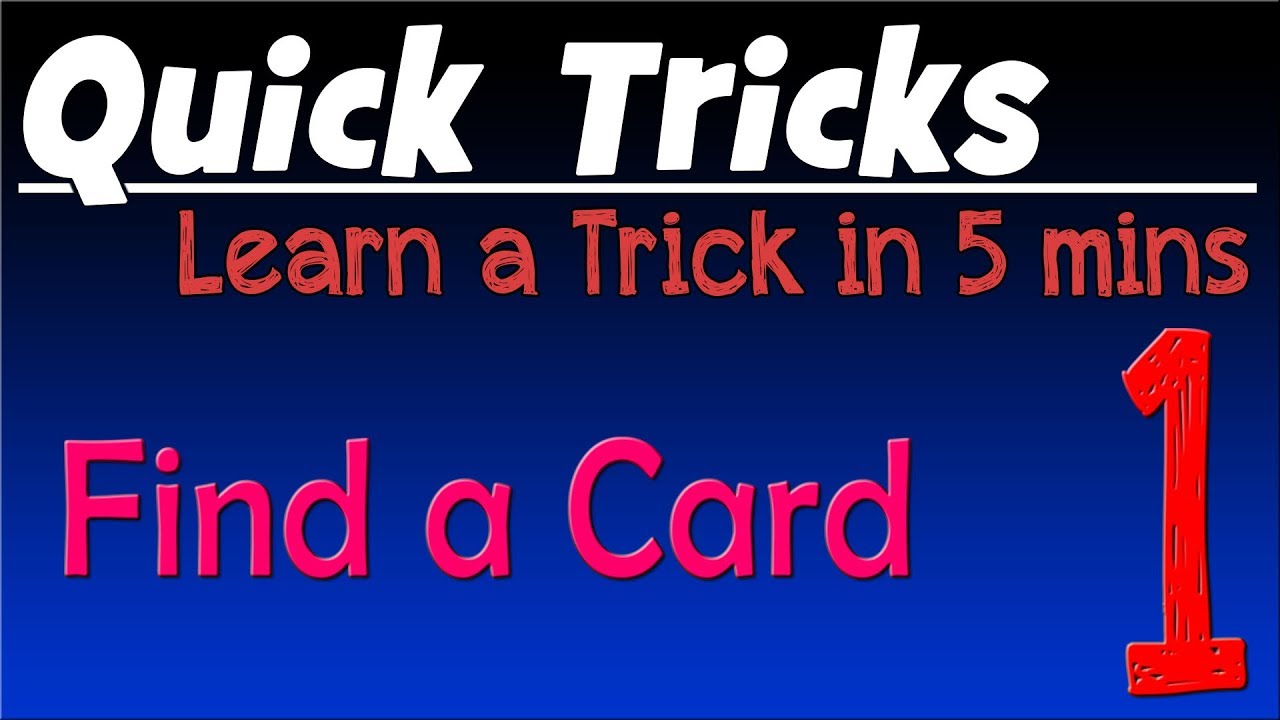 Quick Trick #1 | Easy Magic Trick | Chosen Card Found - Learn in 5 Mins