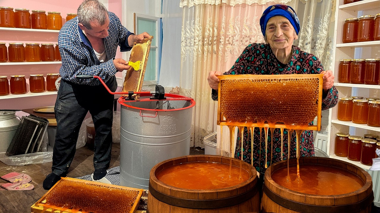 🍯От улья до стола | Сбор мёда и приготовление традиционного азербайджанского хашила