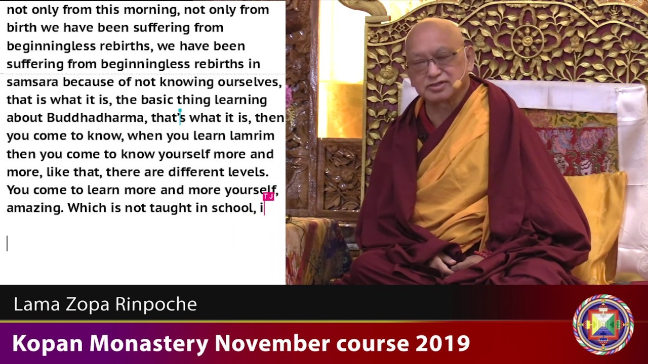 20191129 1530 LZR Kopan - Most important practice in life is bodhichitta.Reason to come to Kopan