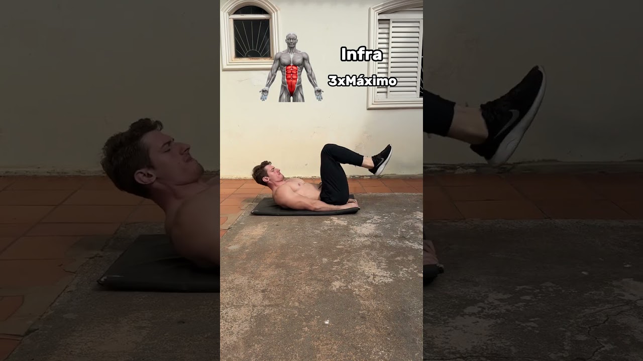 Treino de abd&ocirc;men SEM EQUIPAMENTOS em casa!! 🔥 #calistenia
