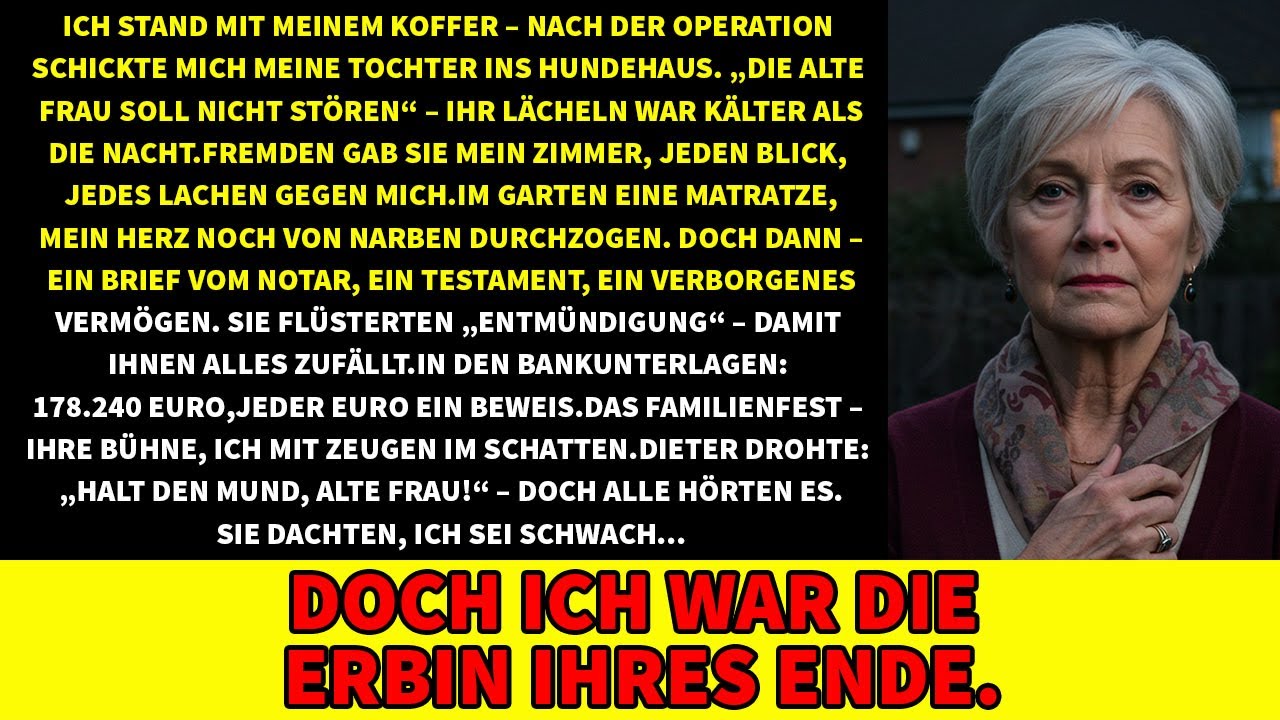Meine Tochter schickte mich ins Hundehaus – doch ich erbte ein Vermögen und nahm alles zurück
