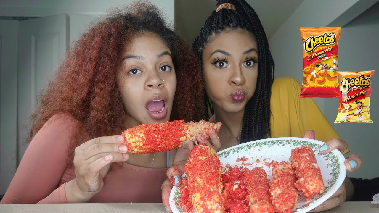 Flamin hot corn on the cob \ Mozzarella sticks recipe with sis