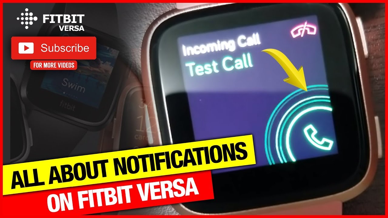 Notifications on fitbit sense, versa 3, 2 & lite