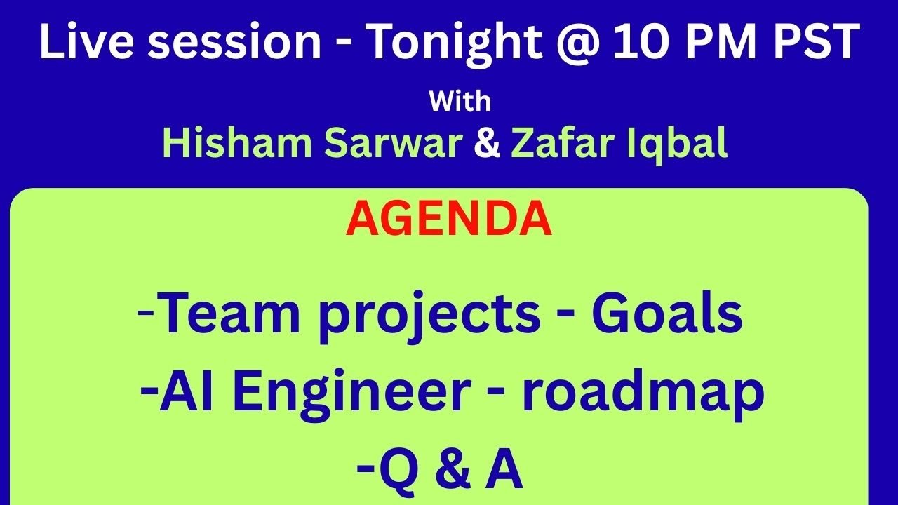 Team Projects  Goals - Zafar Iqbal & Hisham Sarwar - AI earning opportunities