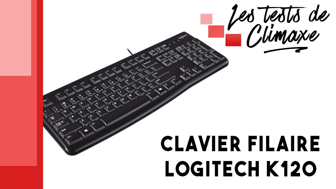 Test d'un clavier filaire azerty Logitech K120