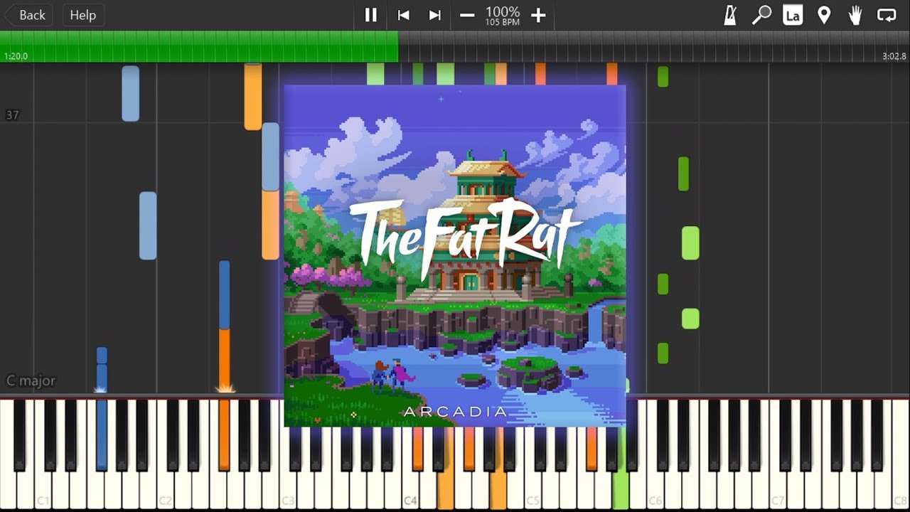 TheFatRat - Arcadia [Chapter 2] (Synthesia Piano Cover)