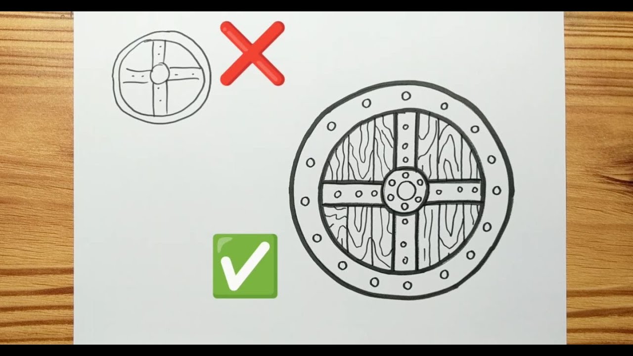 How to draw ANCIENT SHIELD Easy