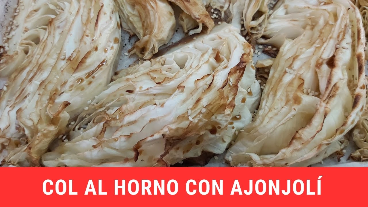 Col al horno con ajonjolí.- RecetasdeLuzMa