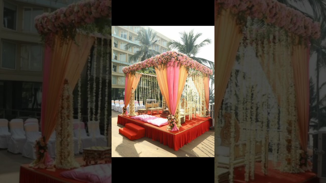 Tilak stage decoration idea #decorating #tilak #tilakceremony #wedding #haldiceremony #shorts