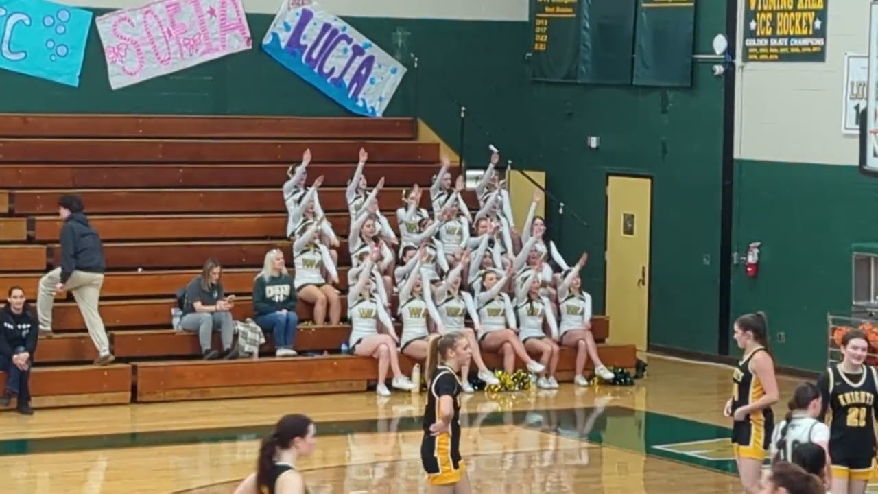 Wyoming Area vs. Lake-Lehman Girls Basketball | Senior Cheerleading Highlights 📣🏀
