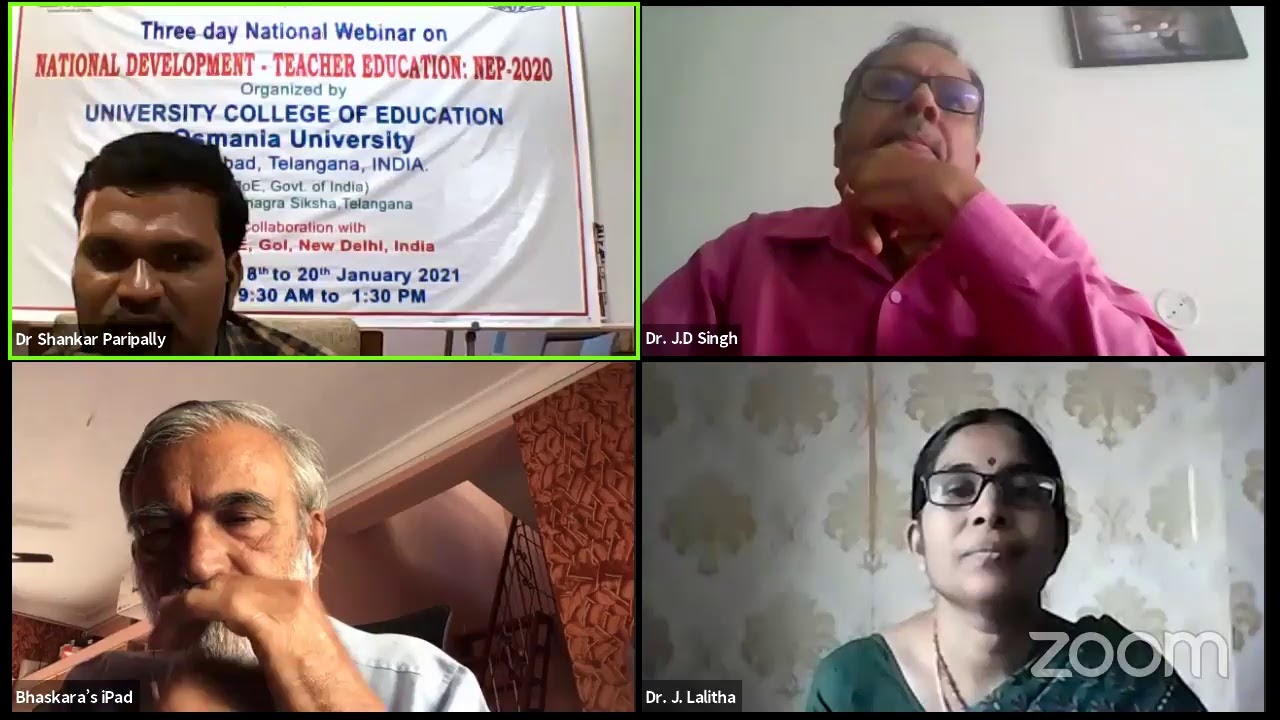 Three day National Webinar on National Development &mdash; Teacher Education: NEP-2020