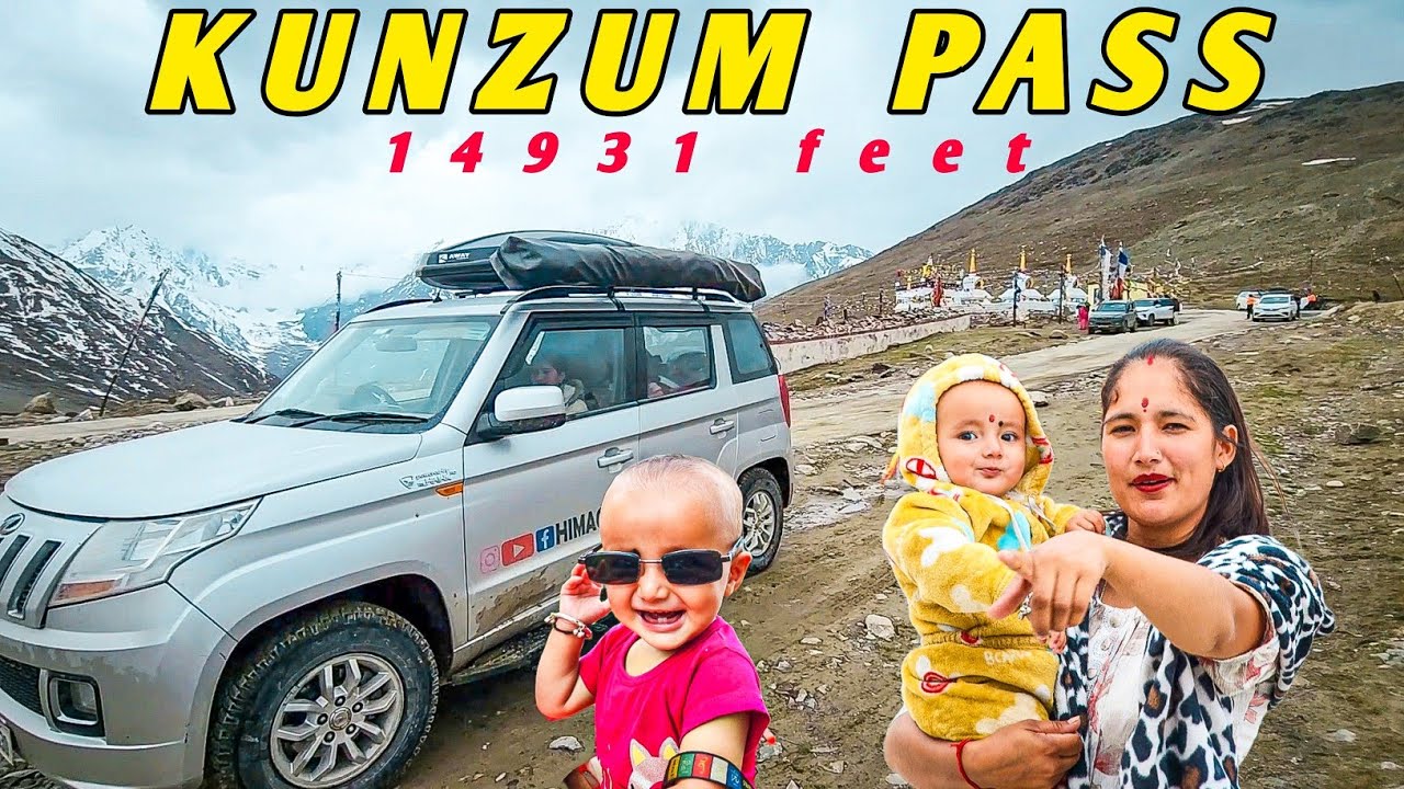 KUNZUM PASS आसान नही था SHIVI के साथ 😨🥶 World's dangerous road, Batal to Losar
