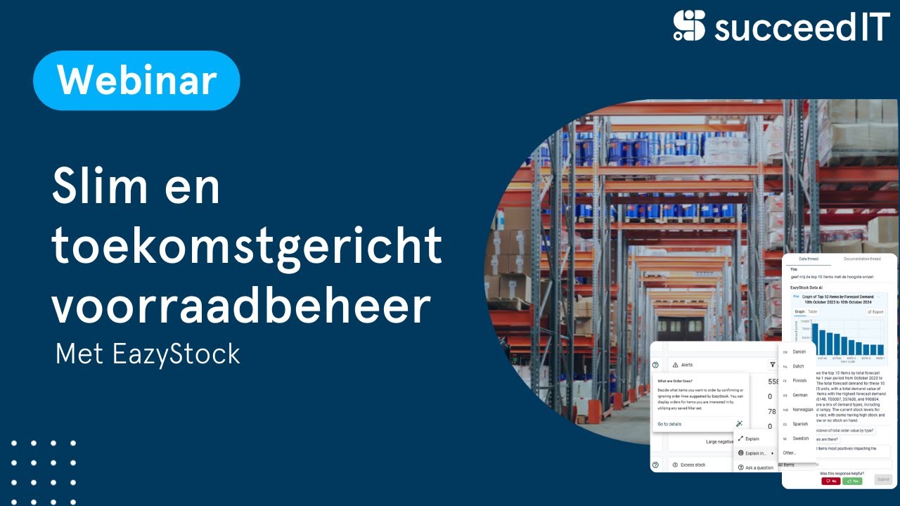 Slim en toekomstgericht voorraadbeheer met AI en EazyStock | Webinar | oktober 2024