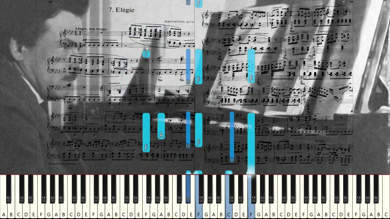 Toivo Kuula - Elegie, Op. 3b Nro 1 (Synthesia) [Yritetäänpä soittaa suoraan nuoteista]