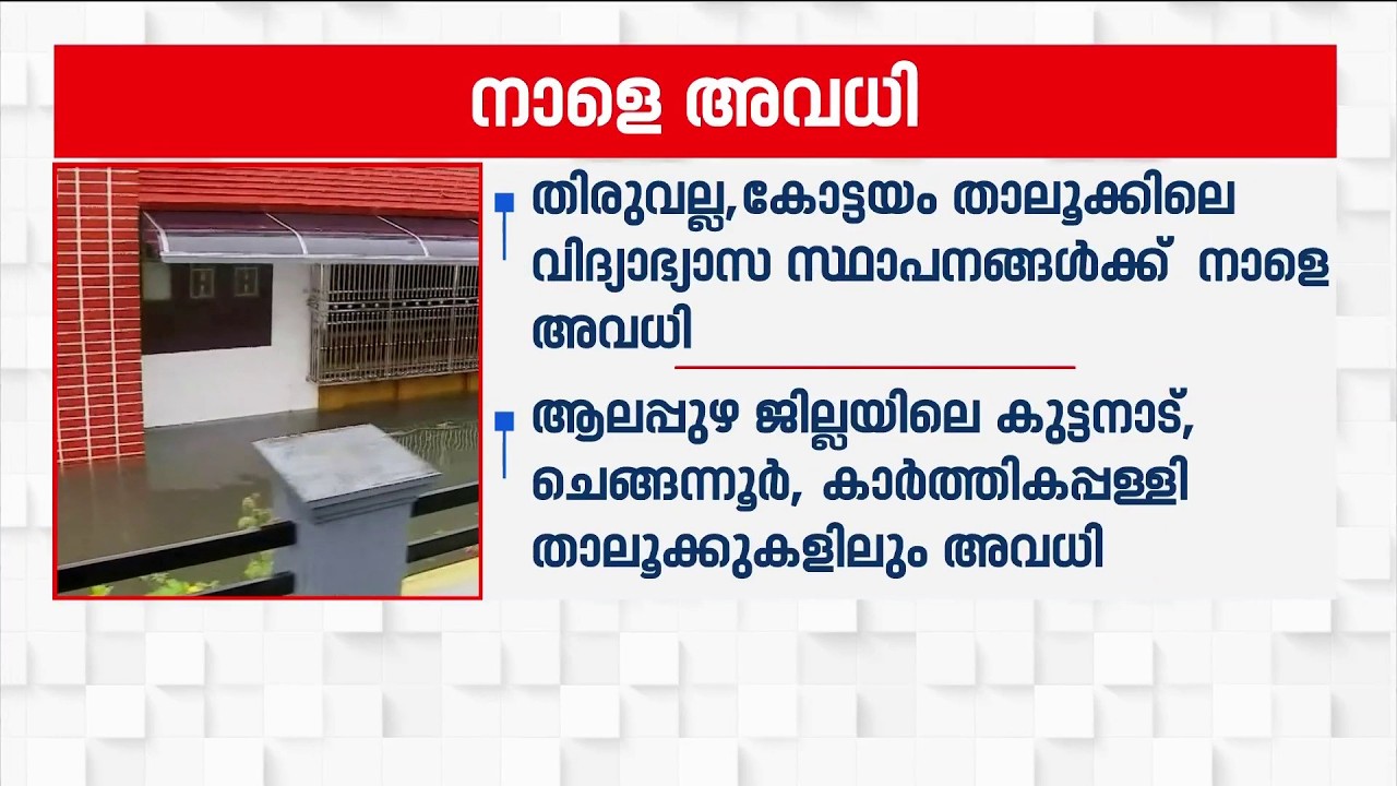 മഴക്കെടുതി; വിവിധ ജില്ലകളിൽ നാളെ അവധി | Kerala Rain | School Holiday