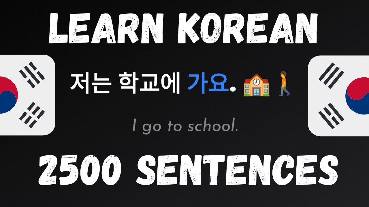 Learn Korean with 2500 easy sentences for beginners & intermediate