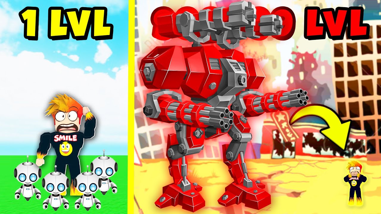 МАКСИМАЛЬНАЯ ЭВОЛЮЦИЯ РОБОТОВ БОТОВ в Bot Clash! Roblox