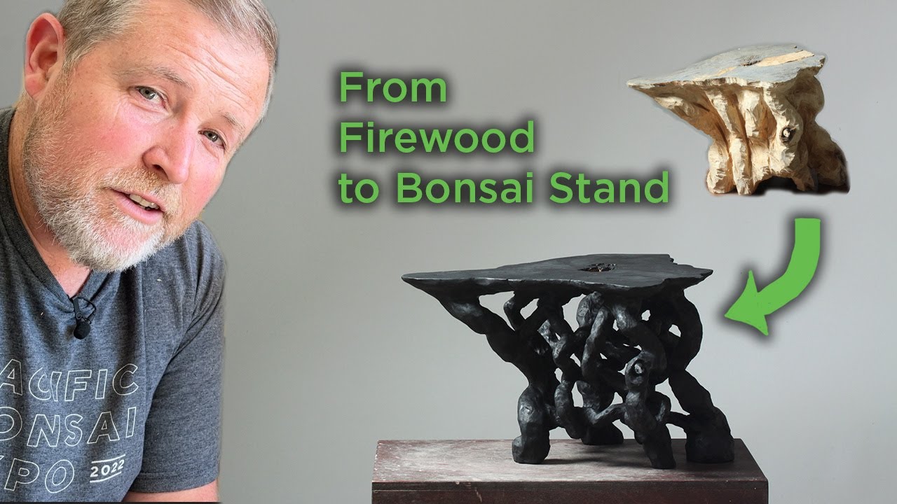 Bonsaify | Carving a Bonsai Stand from a Block of Firewood