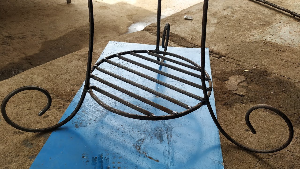 Amazing stand making | making a modern flower pot stand #metal window grill #earthenpot