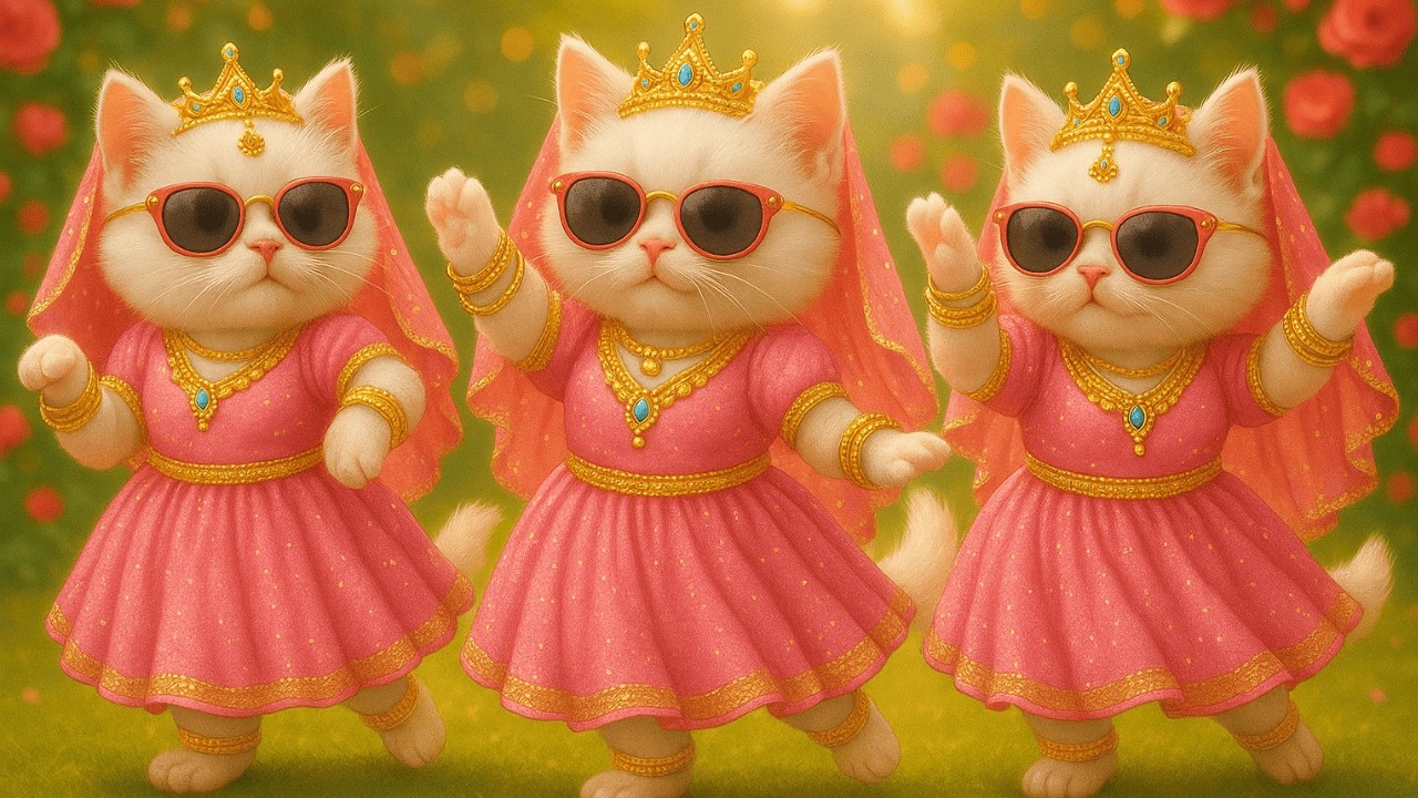 बिल्ली डांस | Cutest Cat videos funny dance🤣💃Videos for cats #funny #dancingcat@MeowDanceKittens