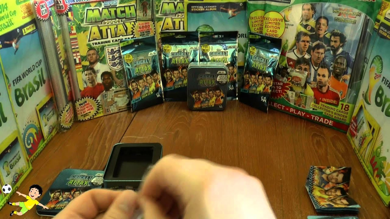 DHAWAN LIMITED EDITION ☆ unboxing COLLECTOR TIN ☆ topps CRICKET ATTAX 2014/15 IPL ☆ opening