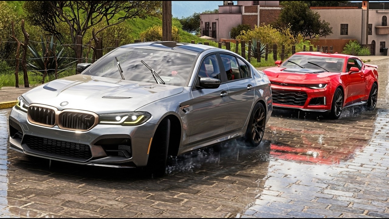 ULTRA REALISTIC CONVOY FORZA HORIZON 5 | BMW M5 2017 & CHEVY CAMARO | MAXIMUM SETTINGS RTX4070 SUPER