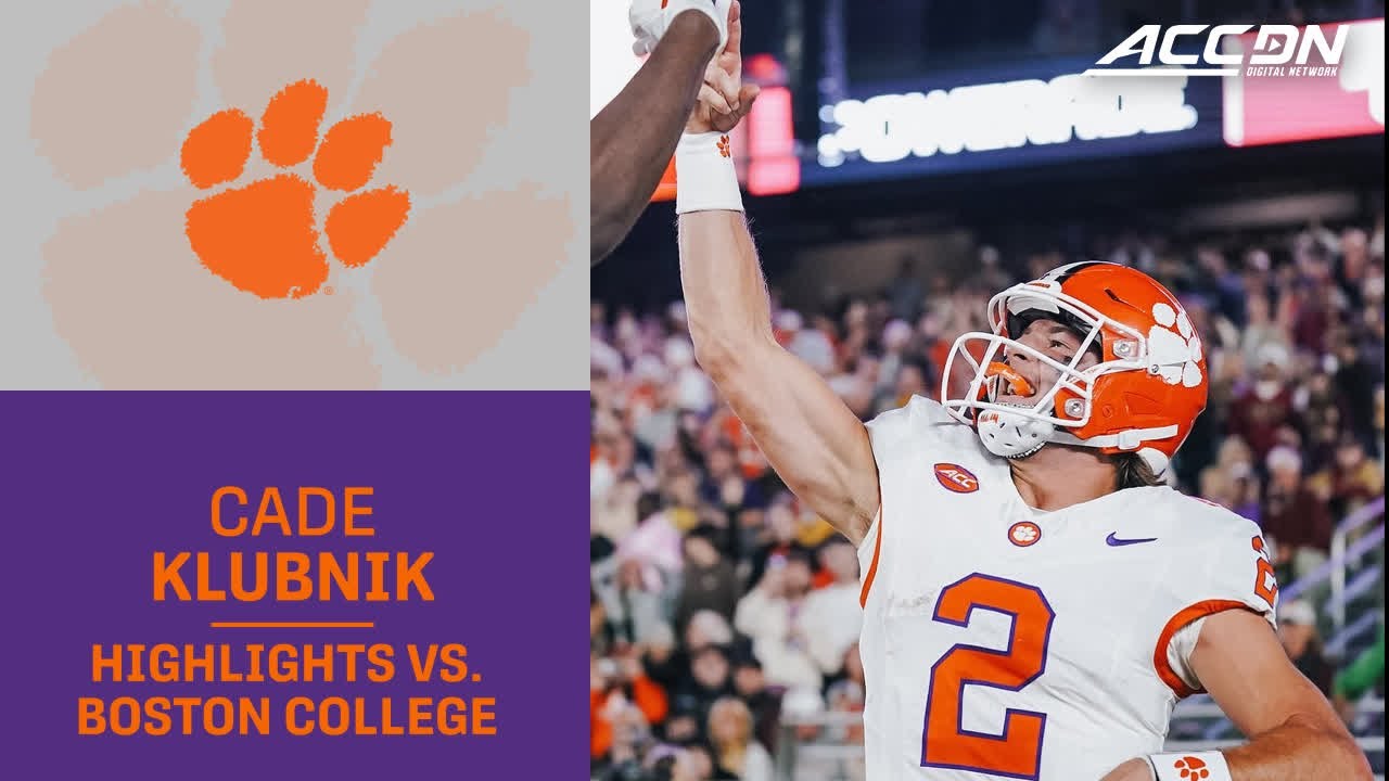Clemson's Cade Klubnik Highlights vs. Boston College