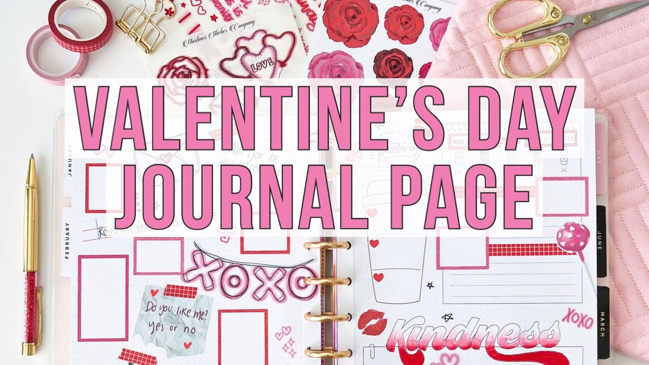 Valentine's Day Plan With Me - Creative Journal - Happy Planner Guided Journal - 2023