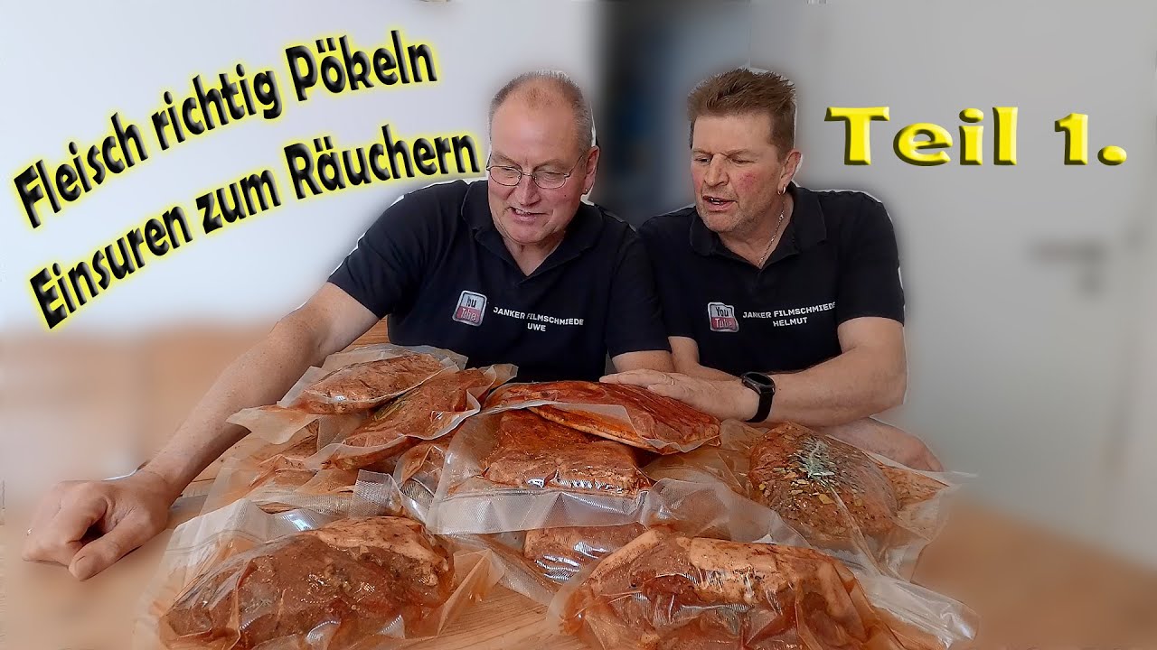 🐖🍗Fleisch richtig Pökeln | Bayerisch Einsuren | Vorbereitung zum Räuchern ➡️Teil 1.