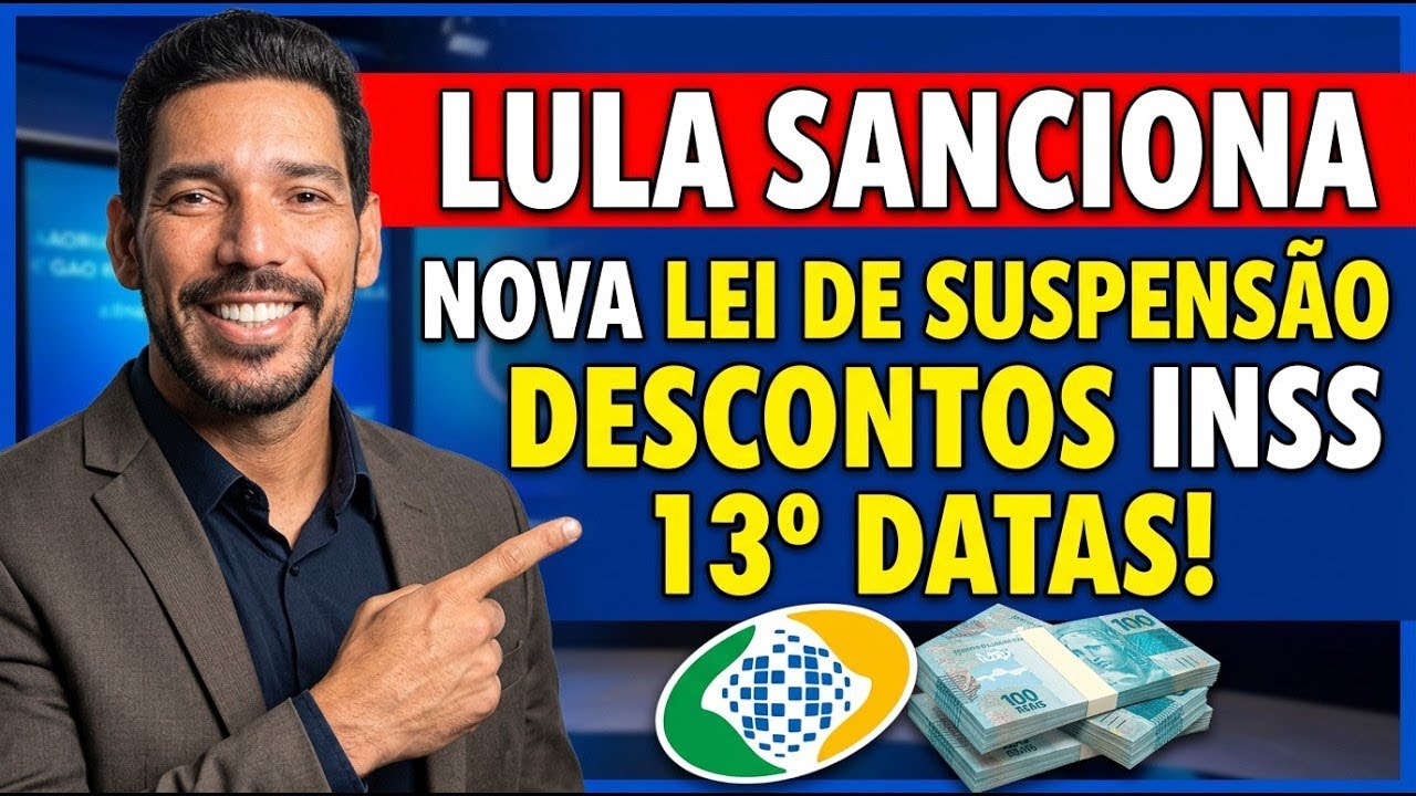 SAIU;  NOVA LEI de SUSPENS&Atilde;O dos DESCONTOS  + 13&ordm; SAL&Aacute;RIO INSS DATAS de PAGAMENTO!