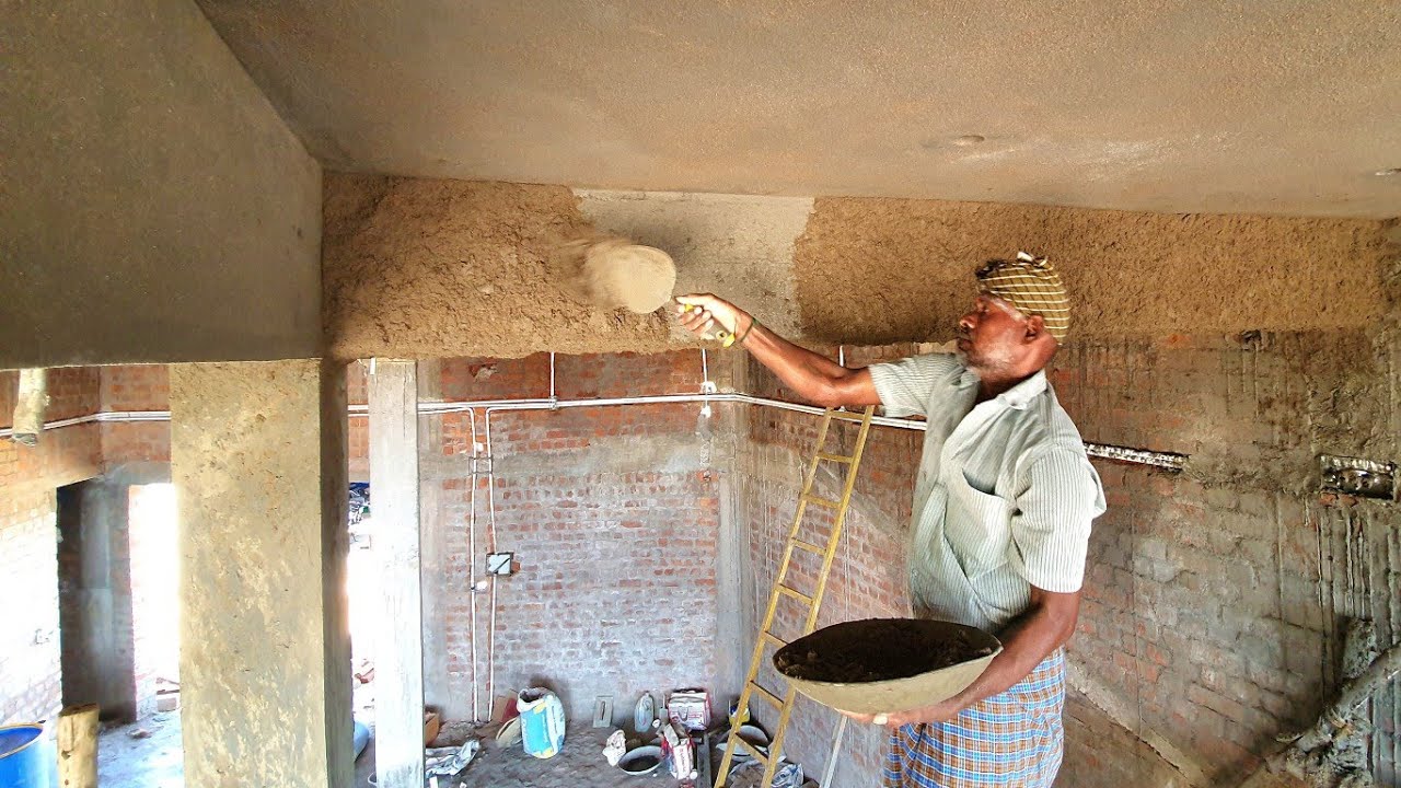 Plastering Techniques_Accurately Ceiling Beam Plastering with Easy Way|Beam Plastering design