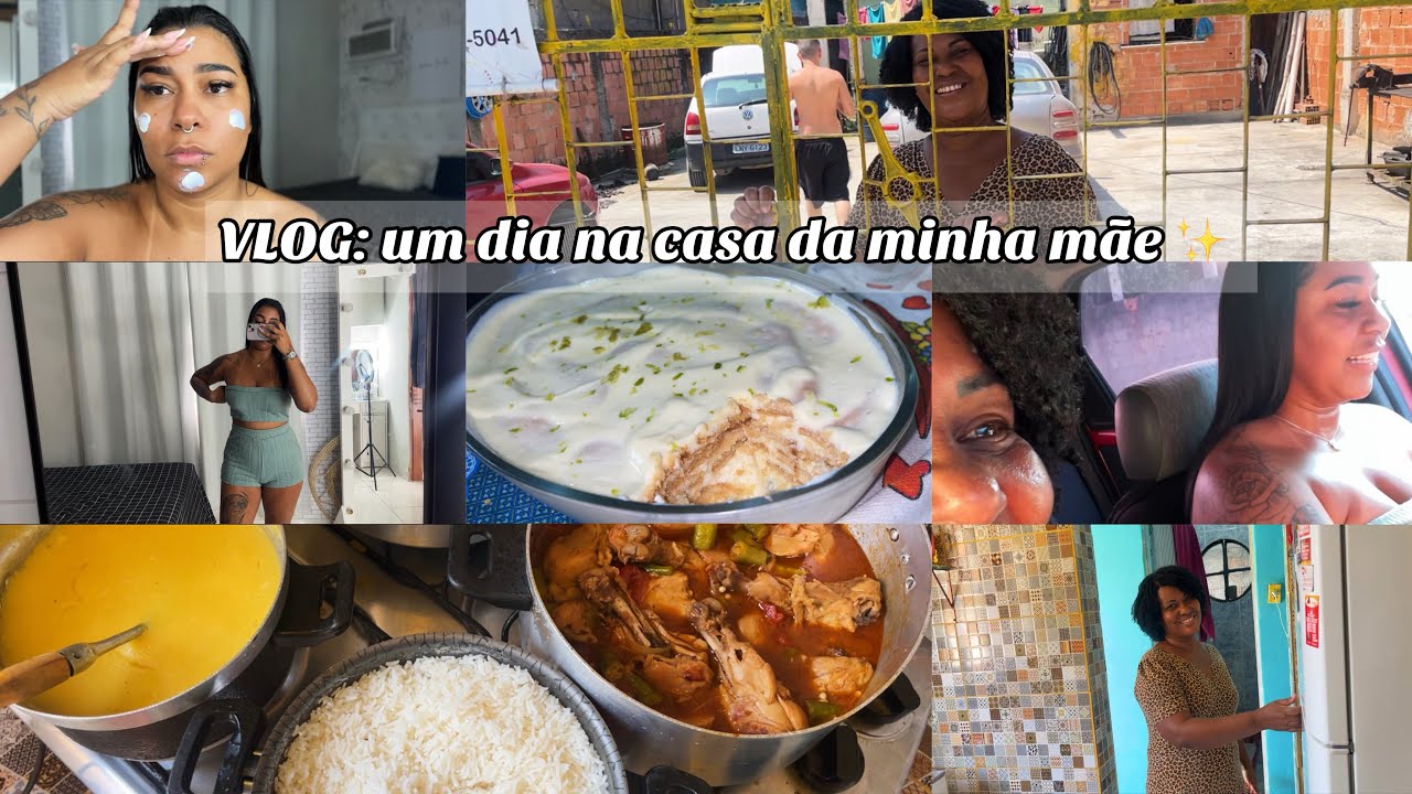 VLOGÃO: Passei o dia na minha mãe| ELA FEZ O MELHOR FRANGO COM QUIABO| SOBREMESA + Dirigi sozinha ✨