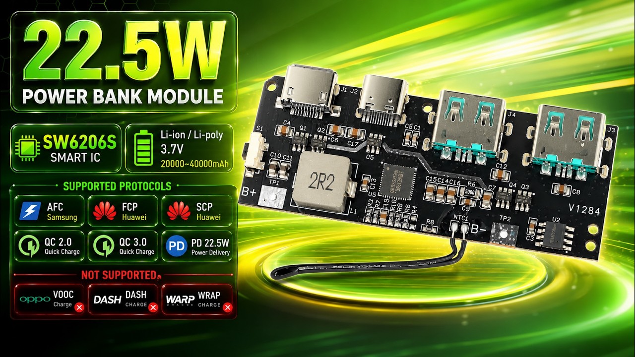 SW6208S 22.5W Fast Charging Power Bank Circuit. SW6208S Power Bank Circuit: Ultimate Guide