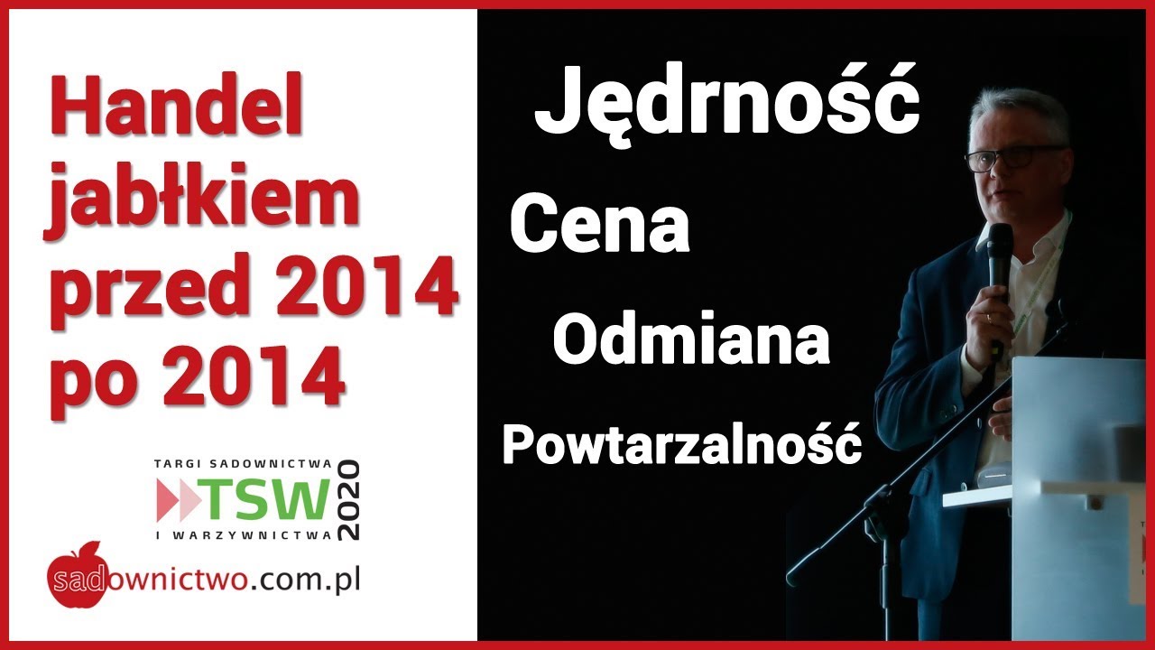 Handel jabłkiem przed i po 2014 r. - Mirosław Maliszewski - TSW 2020