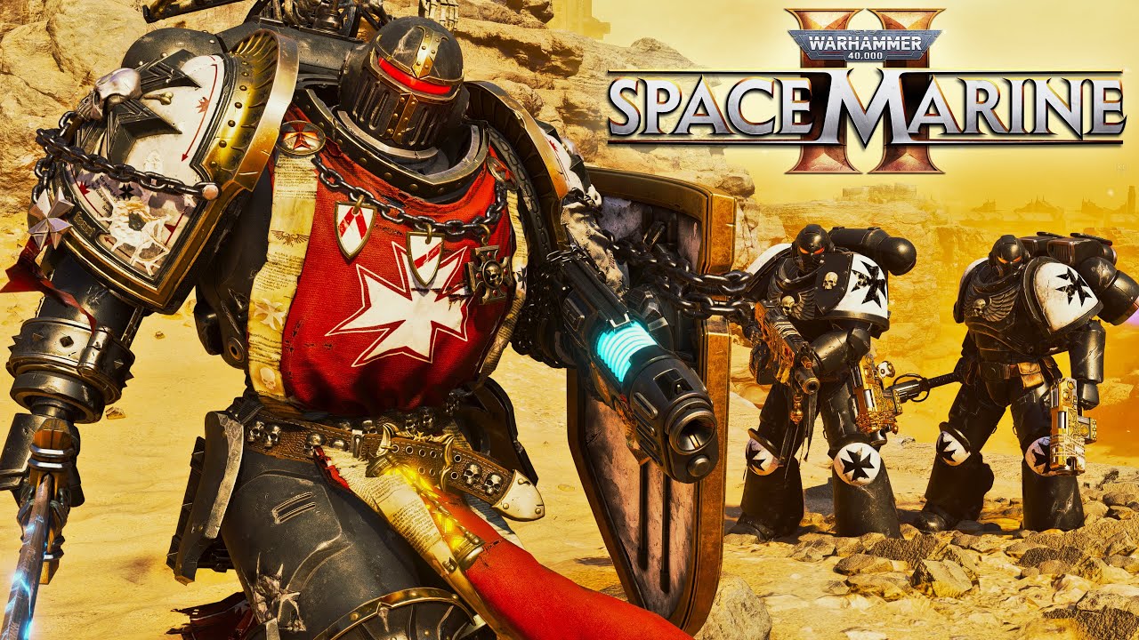 ЖЕСТОКАЯ БИТВА! Отряд Черных Тамплиеров против вторжения Хаоса - Warhammer 40k Space Marine 2 (4K)