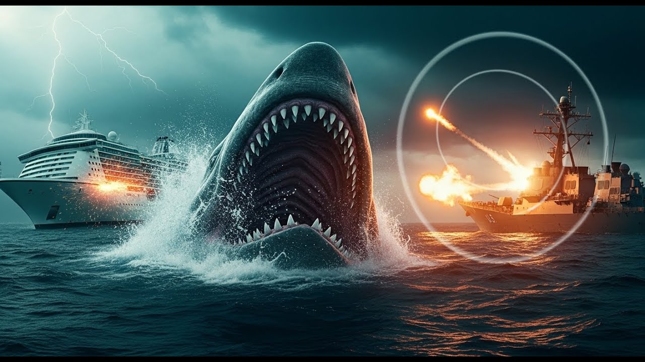 U.S. Navy vs Ancient Megalodon | Real-Time Sea Battle & Ship Rescue Caught on Camera
