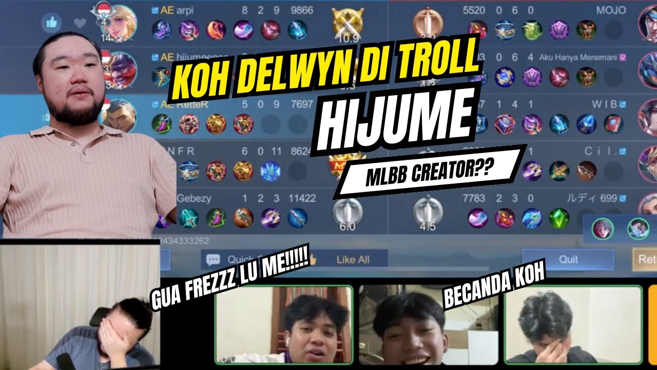 KOH DELWYN DI TROLL HIJUME !!!! LUCU BANGET😭