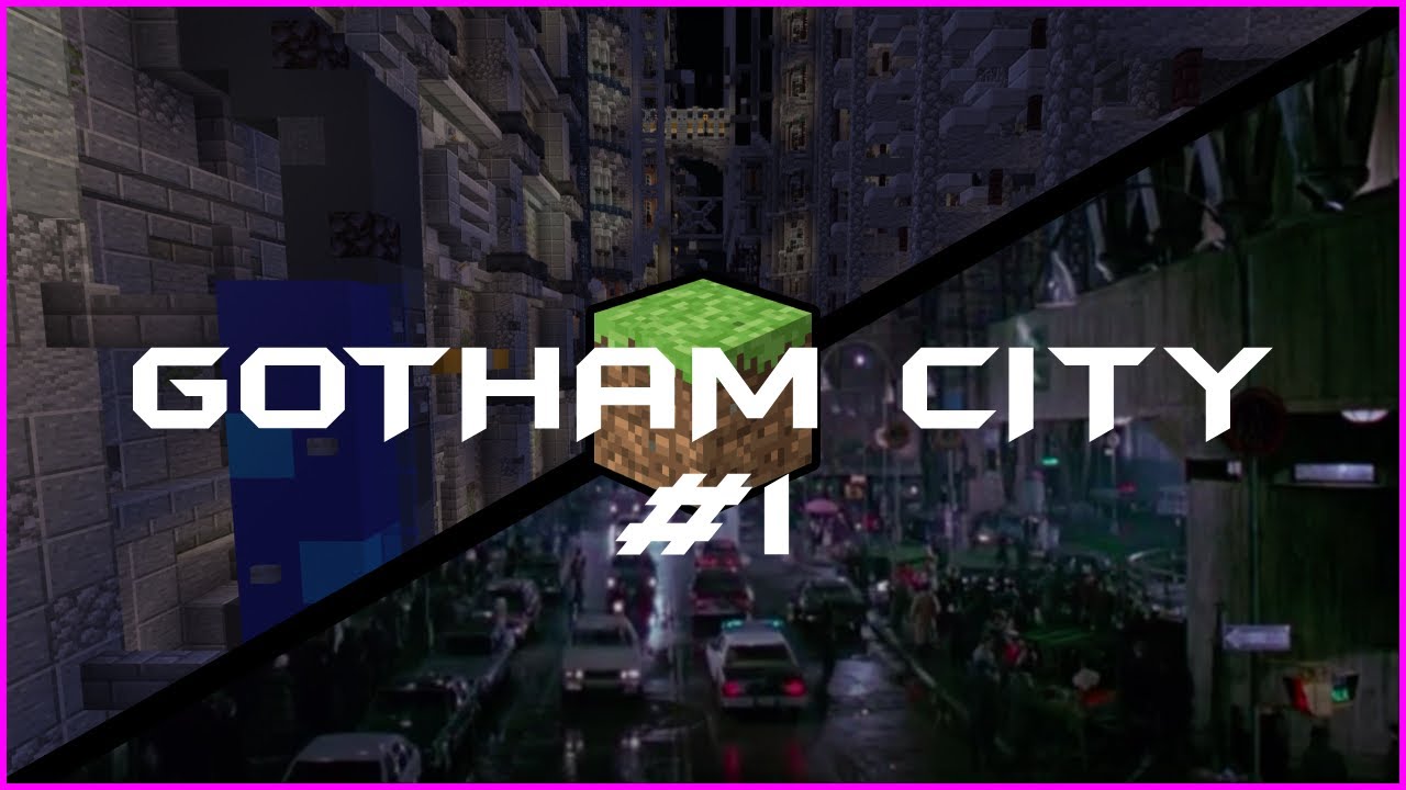 Minecraft Tim Burton Gotham City: Gotham Square, Monarch Theatre, Museum, and more!