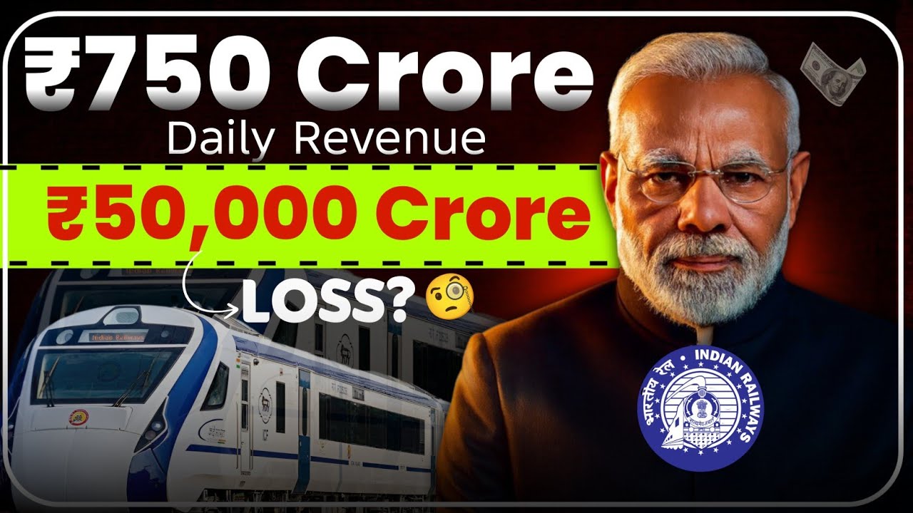 ₹750Cr Daily Revenue📈 (₹50,000Cr Loss) 🤯 | Indian Railways Revenue Model 