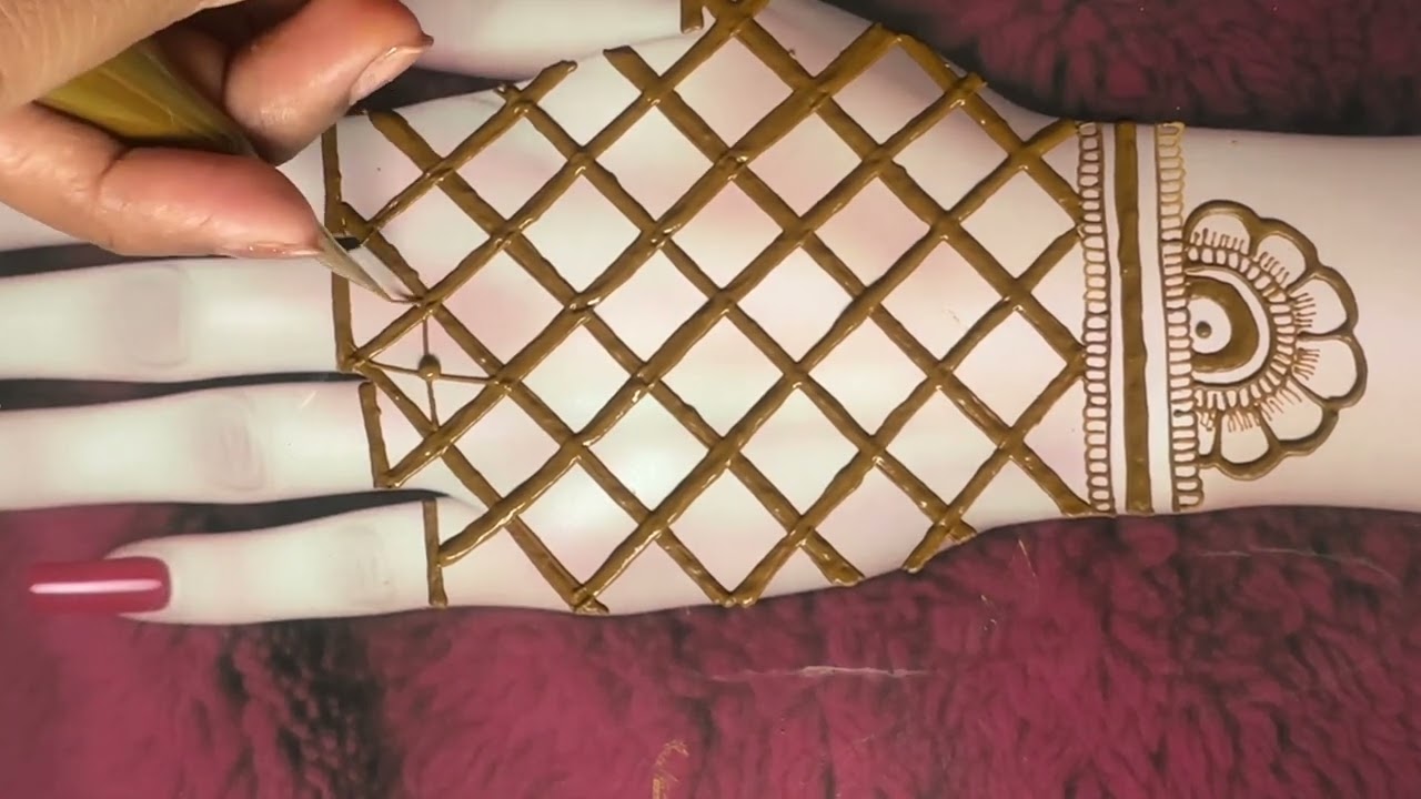 Full Back Hand Net Mehndi Design | Stylish Arabic Henna Pattern for Beginners