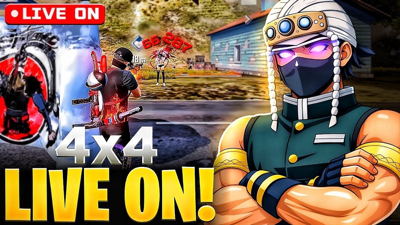 🔥LIVE FF🔥FREE FIRE AO VIVO🔥 4X4 + 6X6 COM INSCRITOS🔥SALA PERSONALIZADA 🔥4x4 apostado #hackpurin