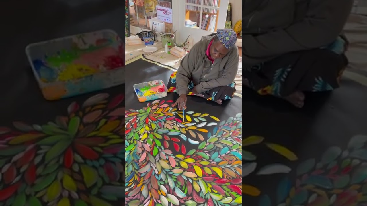 Louise Numina painting at Raintree Art