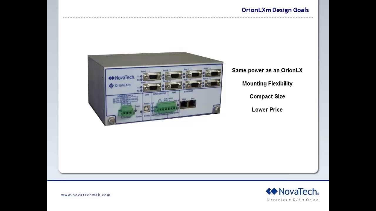 The OrionLXm Webinar