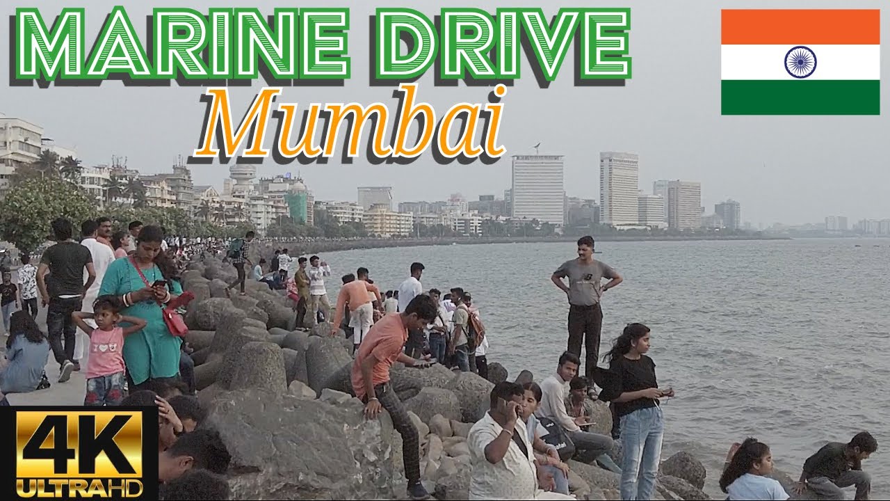 4K - Marine Drive Promenade in Mumbai